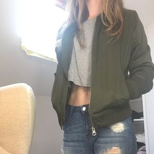 Green Medium Sized Bomber Jacket